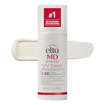 EltaMD UV Clear Face Sunscreen SPF, Oil-Free Sunscreen with Zinc Oxide, Dermatologist Recommended