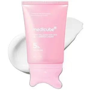 medicube PDRN Collagen Gua Sha Neck Wrinkle Cream | Built-In Gua Sha Massager with Volufiline 5% | Firming, Contour Care for the Look of Fine Lines, Jawline, Neck, Décolleté | Korean Skincare, 3.17 oz
