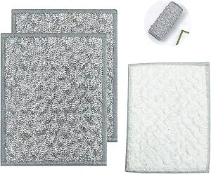 New thickened double-sided metal wire dishwashing cloth, suitable for both dry and wet use, scratch free dishwashing cloth, suitable for kitchen cleaning, cookware, tableware, sink (2 pieces)