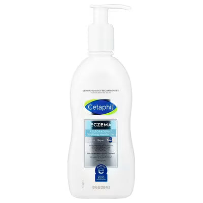 Cetaphil, Eczema, Restoraderm® Soothing Moisturizer, For Sensitive Skin, Fragrance Free, 10 fl oz (296 ml)