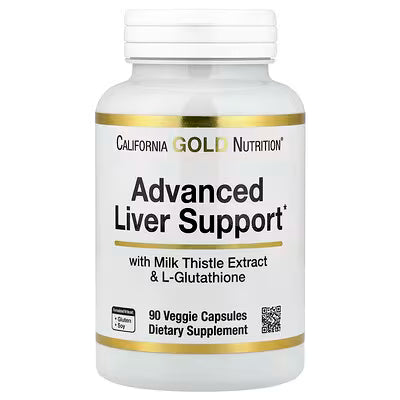 California Gold Nutrition, Advanced Liver Support with Milk Thistle Extract, L-Glutathione, Alpha Lipoic Acid, and Grape Seed Extract, 90 Veggie Capsules