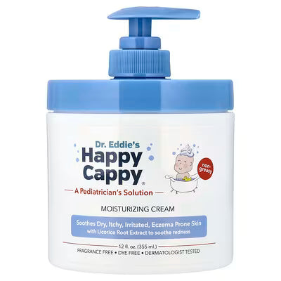 Happy Cappy, Moisturizing Cream, Fragrance Free, 12 fl oz (355 ml)