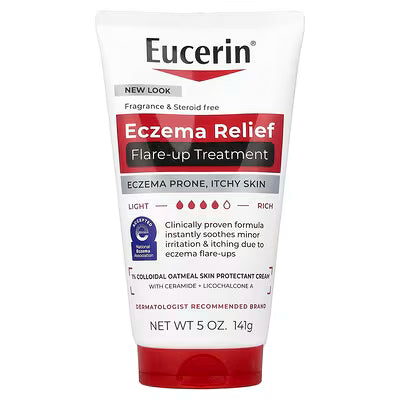 Eucerin, Eczema Relief Flare-Up Treatment, Fragrance Free, 5 oz (141 g)