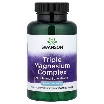 Swanson Vitamins, Triple Magnesium Complex, 400 mg, 100 Vegan Capsules