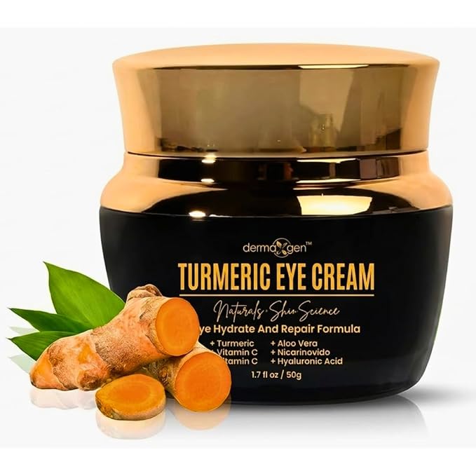 Vitamin C + Turmeric Eye Cream for Dark Circles & Puffiness - Hydrating & Moisturizing Under Eye Cream for Fine Lines & Bags - Reduce Dark Spots and Wrinkles for a Fresh Look - 1.7 FL OZ