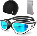 ZIONOR Swim Goggles Adult, G1 Air Anti-Fog UV Protection, Leakproof Comfortable Fit for Adult Men Women, Includes Swim Cap