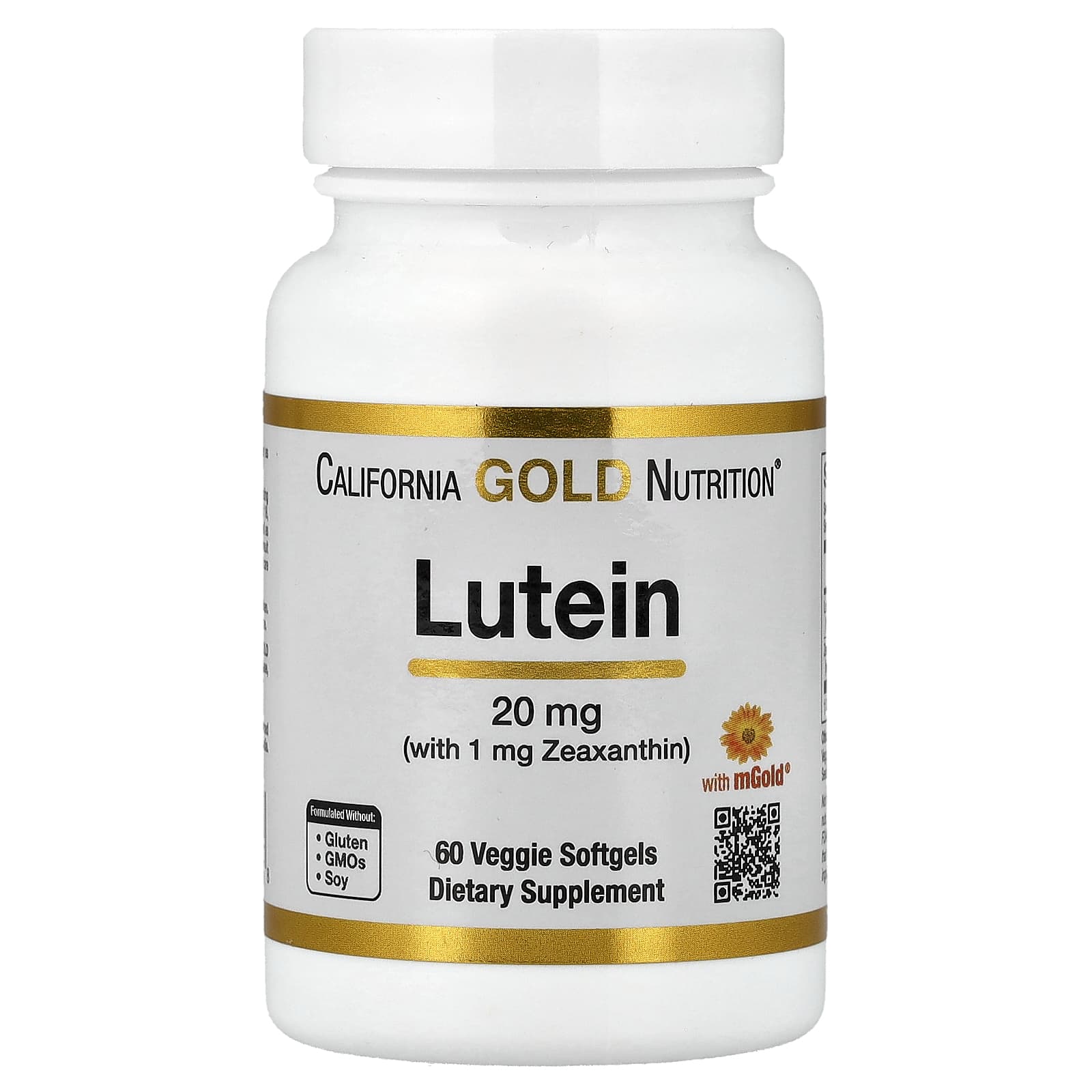 Lutein with Zeaxanthin from Marigold Extract, 60 Veggie Softgels