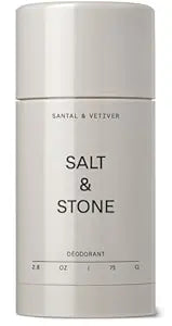 Salt & Stone Aluminum Free Deodorant | Extra Strength 48 Hour Protection for Women & Men | Made with Seaweed Extracts, Niacinamide & Prebiotics | Santal & Vetiver